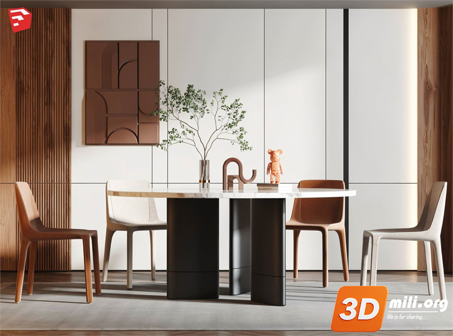 Dining Table Set Skp Files